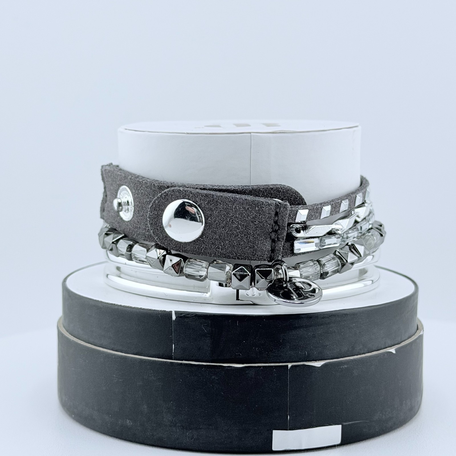 Bomb Party RBP7847 Fall Stacks “All Roads Point To Yes” Hematite & Silver