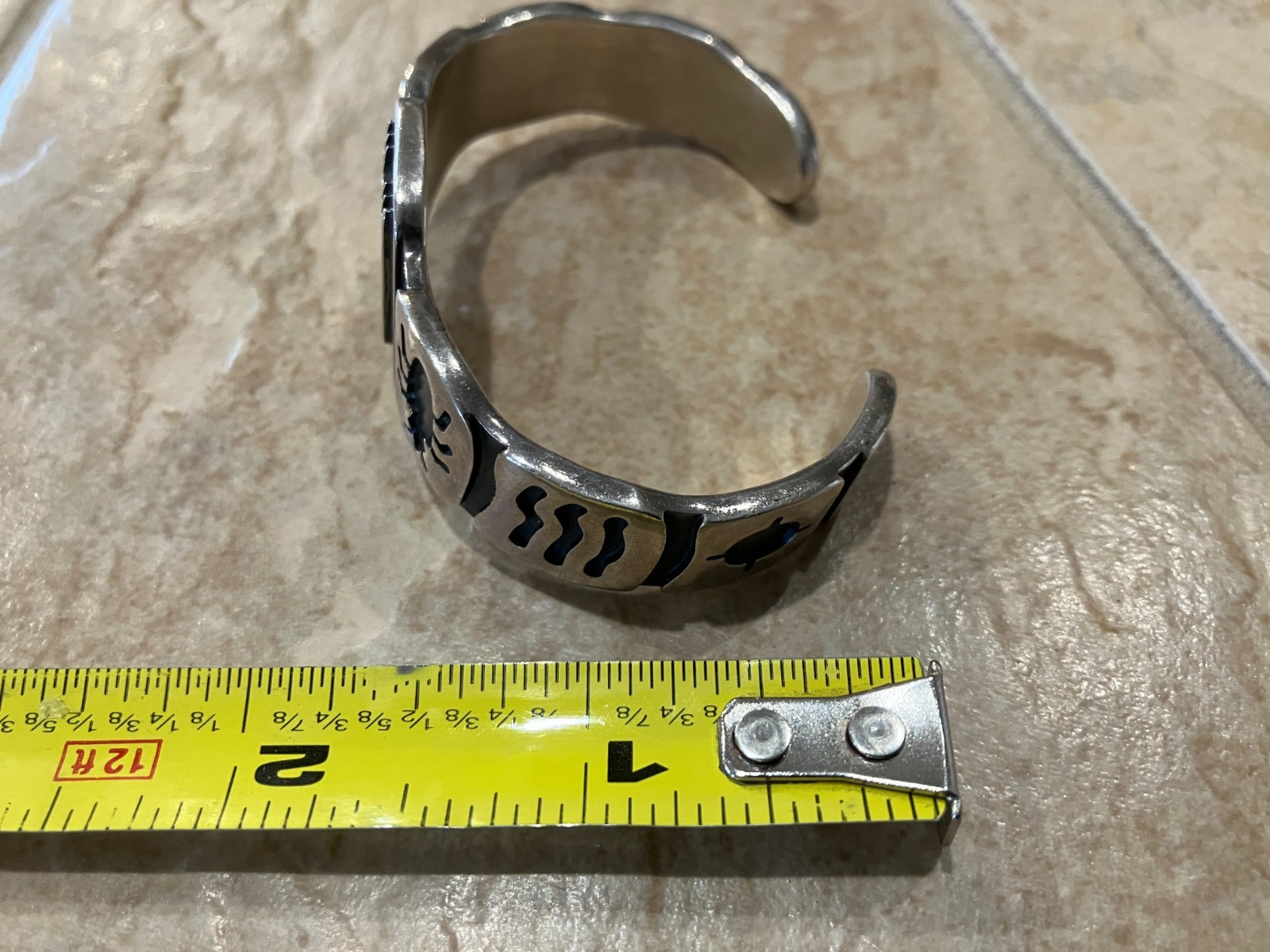 Small/Women’s Silver Cuff Bracelet Native American/Hopi 50 Grams NICE CONDITION