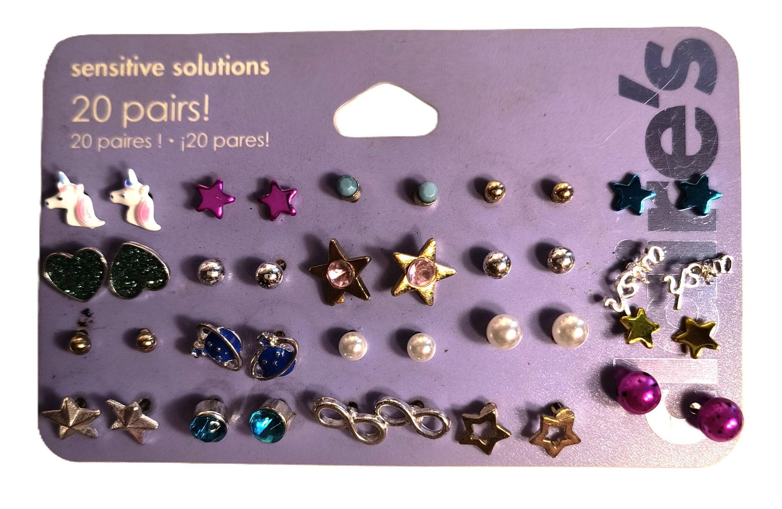 Claire’s Teens/Girls Stud Earrings 20 Pairs New with Tags Multicolor Assortment