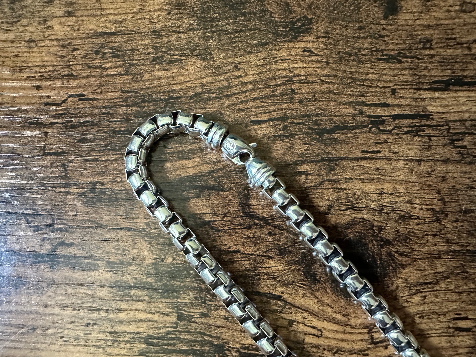 David Yurman Box Chain Necklace in Sterling Silver – 7.3mm – 20″ – FREE SHIP