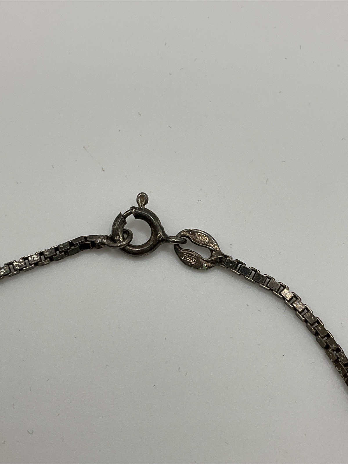 Marked 925 Silver Necklace Chain Tarnished