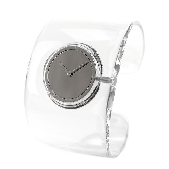 Issey Miyake O-Bold NYAS001 Clear Bangle Wrist Watch Unisex Transparent New Box