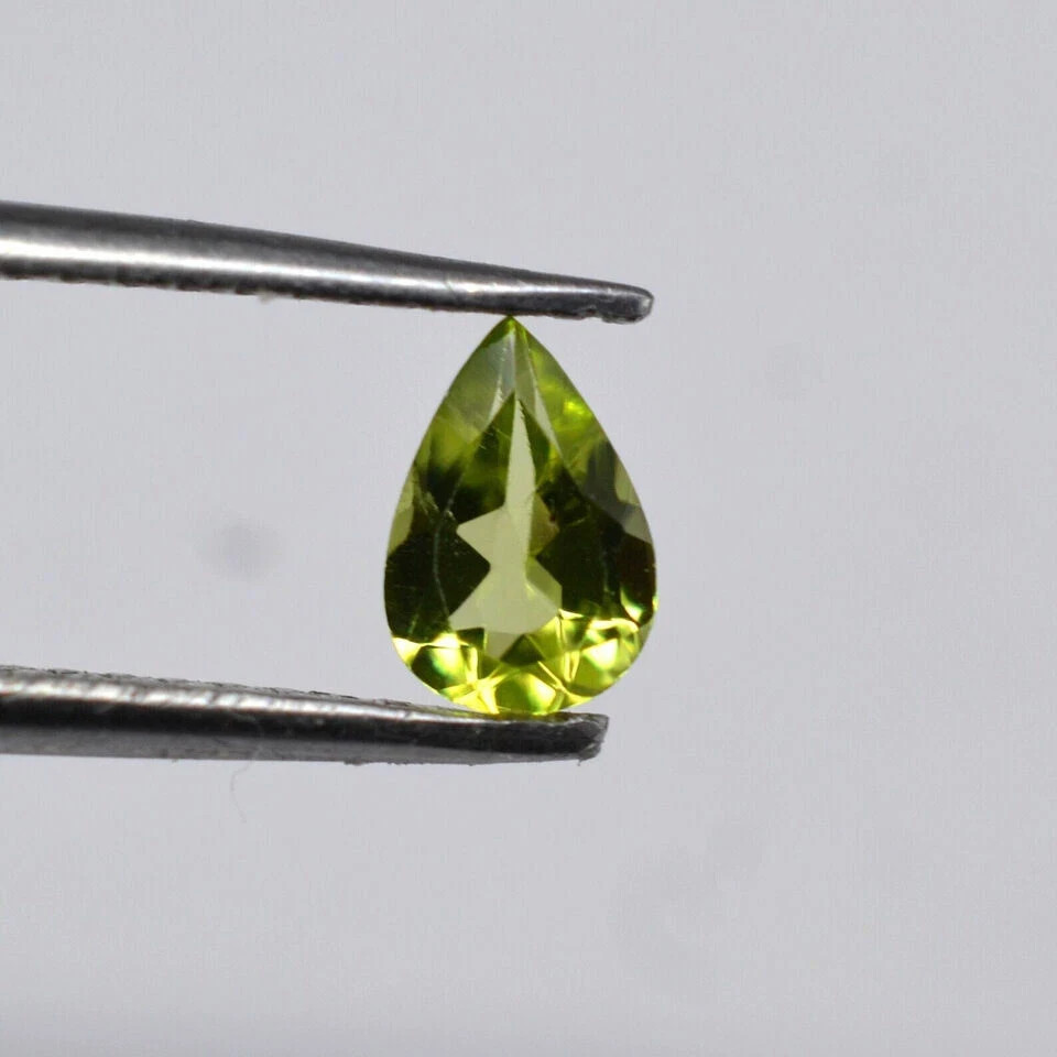 200 Pcs Natural Peridot Faceted Oval Shape Loose Gemstone For Jewelry Making