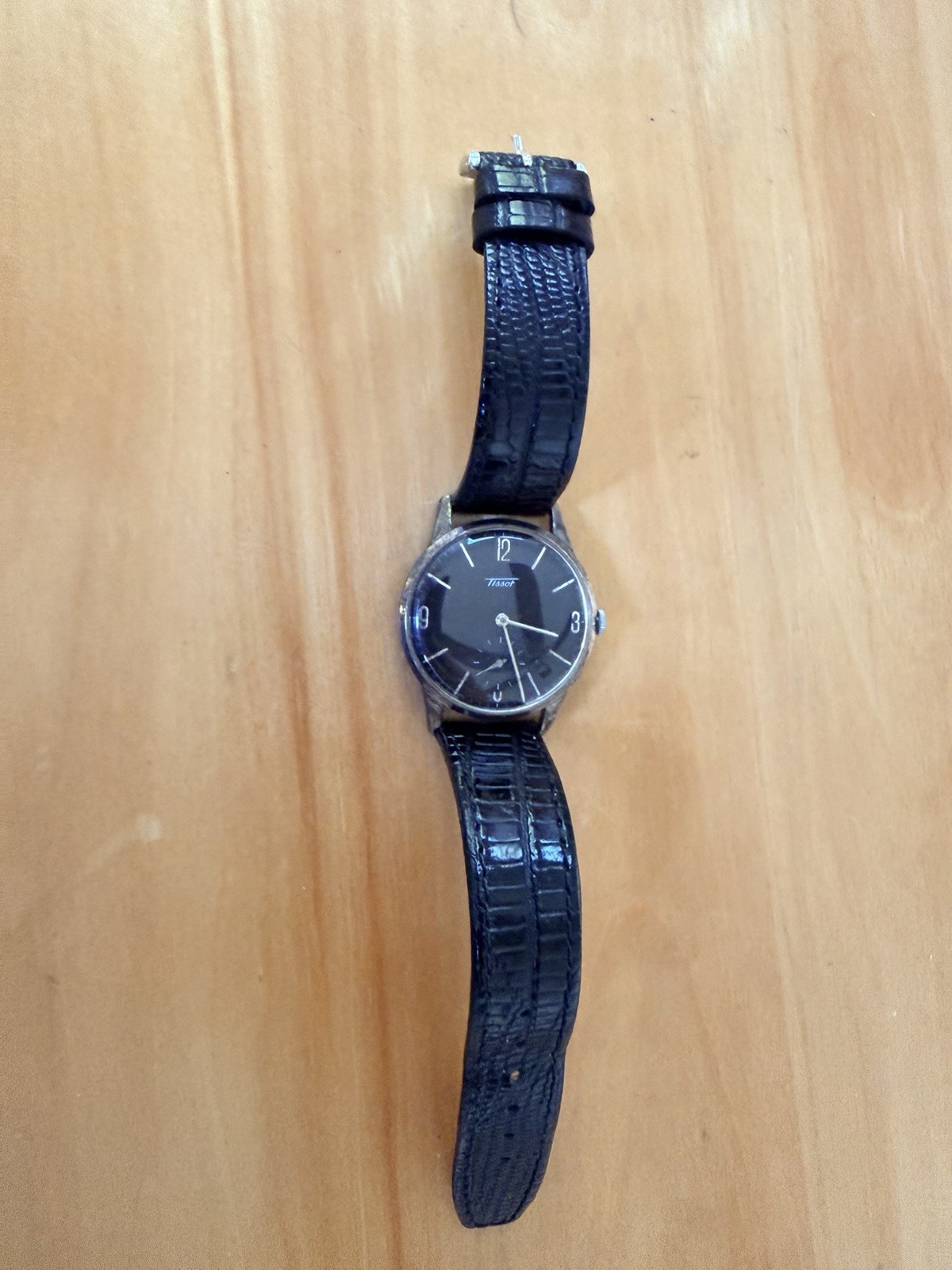 Vintage 1960s Tissot Watch Fully Serviced Black Dial