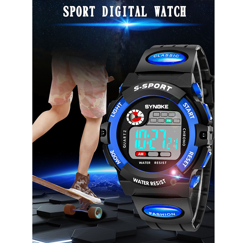 Kids Digital Electronic Watch Waterproof Children Boys Girls Sports LED Watches