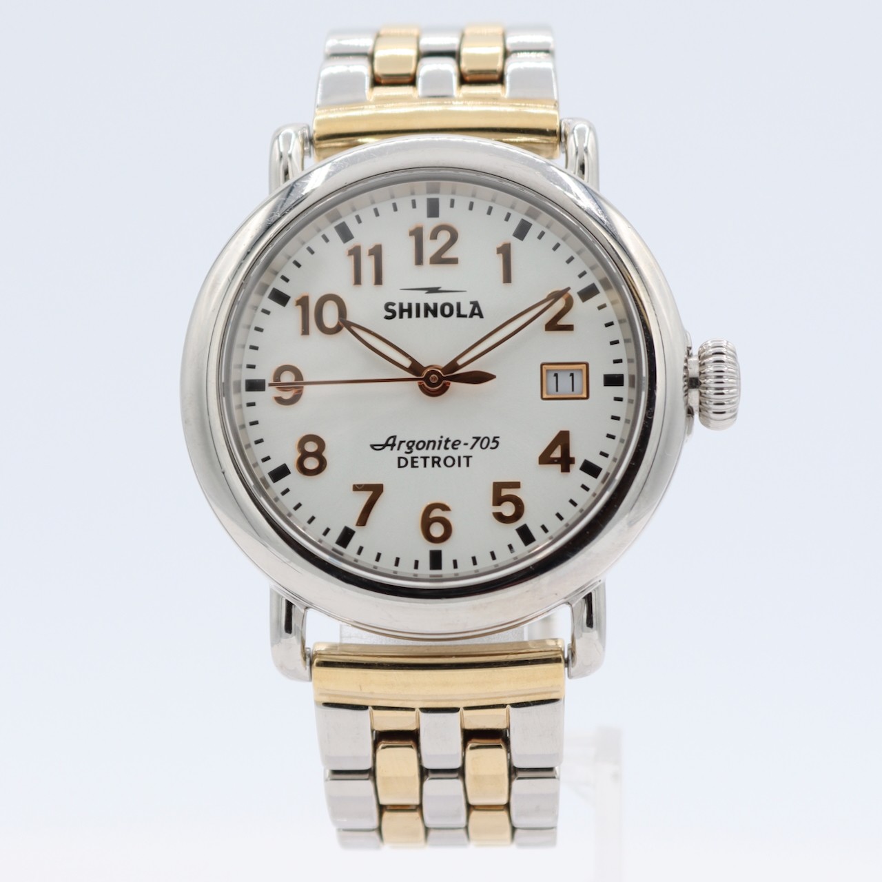 36mm Shinola Runwell White Dial Men’s Quartz Wristwatch Argonite-705