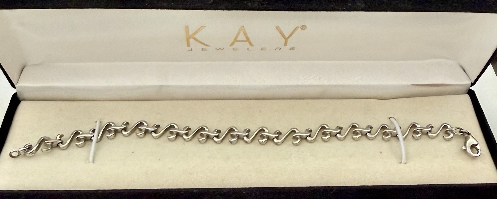 Jane Seymour Sterling Silver Bracelet 7.75″ Open Hearts JWBR Kay Jewelers