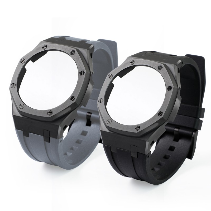 Luxury ceramics Modification kit Case For Casioak GA2100/GA2110 Rubber Strap Set