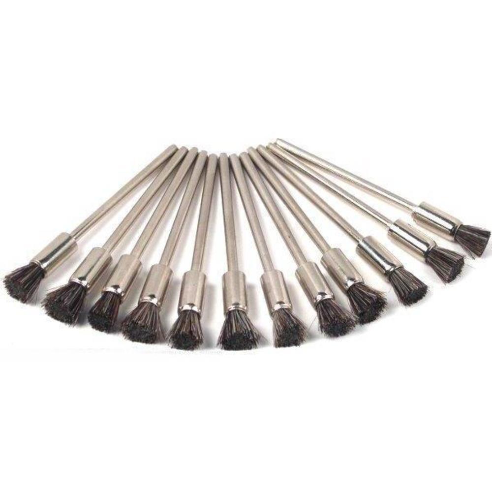 12 Polishing Brushes Mandrel Jewelers Tool 1/4″
