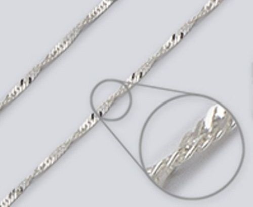 Wave Singapore–Necklace, Anklet, Bracelet–Sterling Silver–Made In Italy [GK]