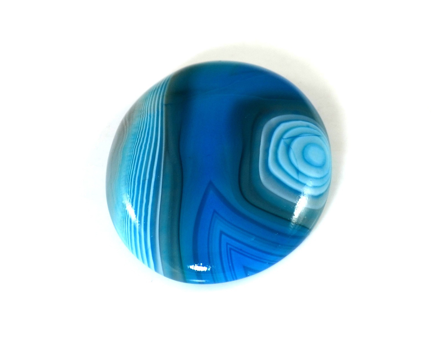 Amazing Texture 105 Cts. Blue Oval Agate 44x36mm Loose Cab Gemstone-A433