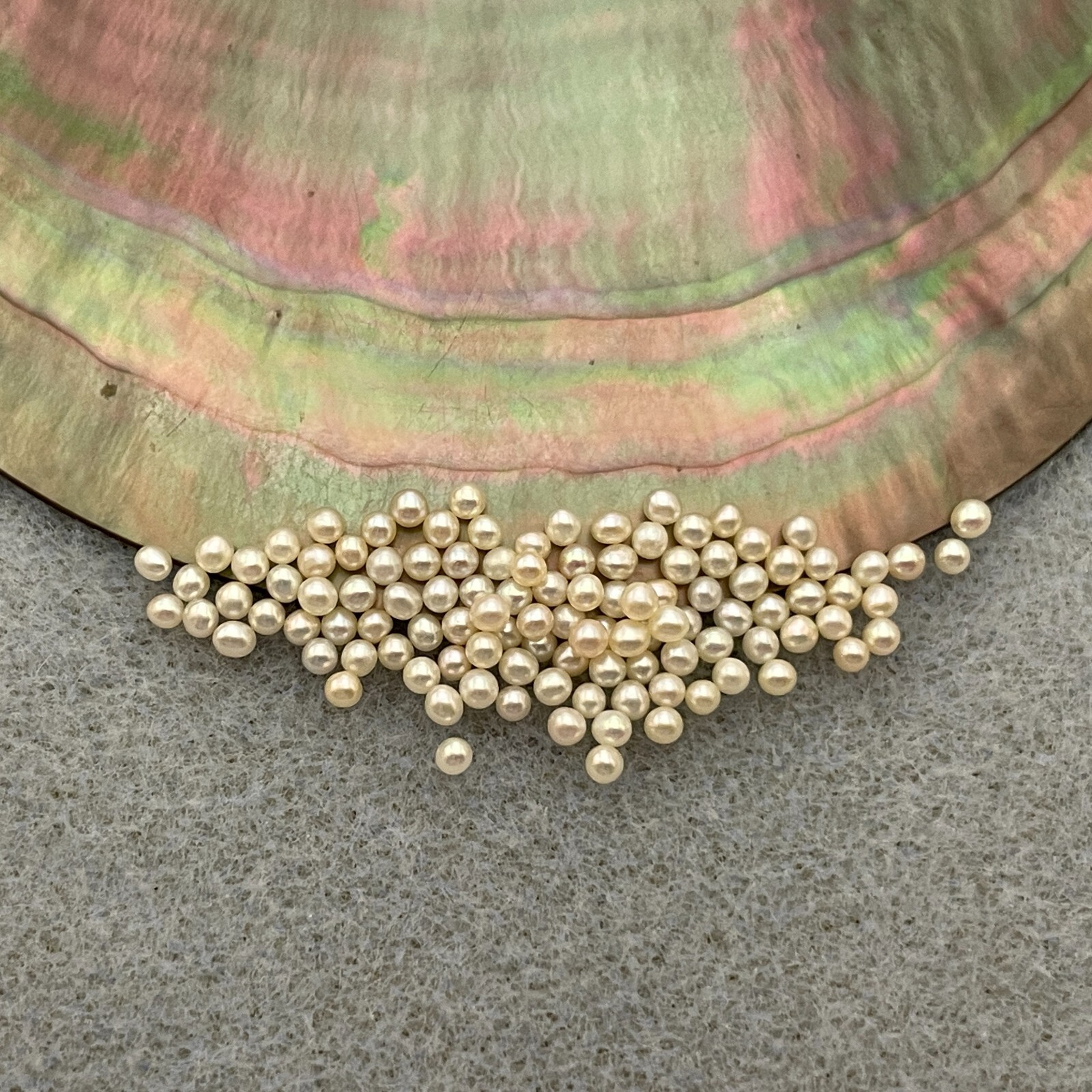 5 UNDRILLED Rare AAA F.W. Tiny Seed Pearls ~2.0-2.2 mm, Victorian Jewelry Repair