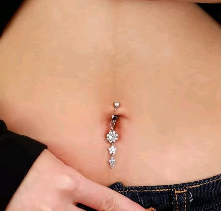 Non Piercing Clip On Belly Button Ring Star Dangle Navel Body Jewelry