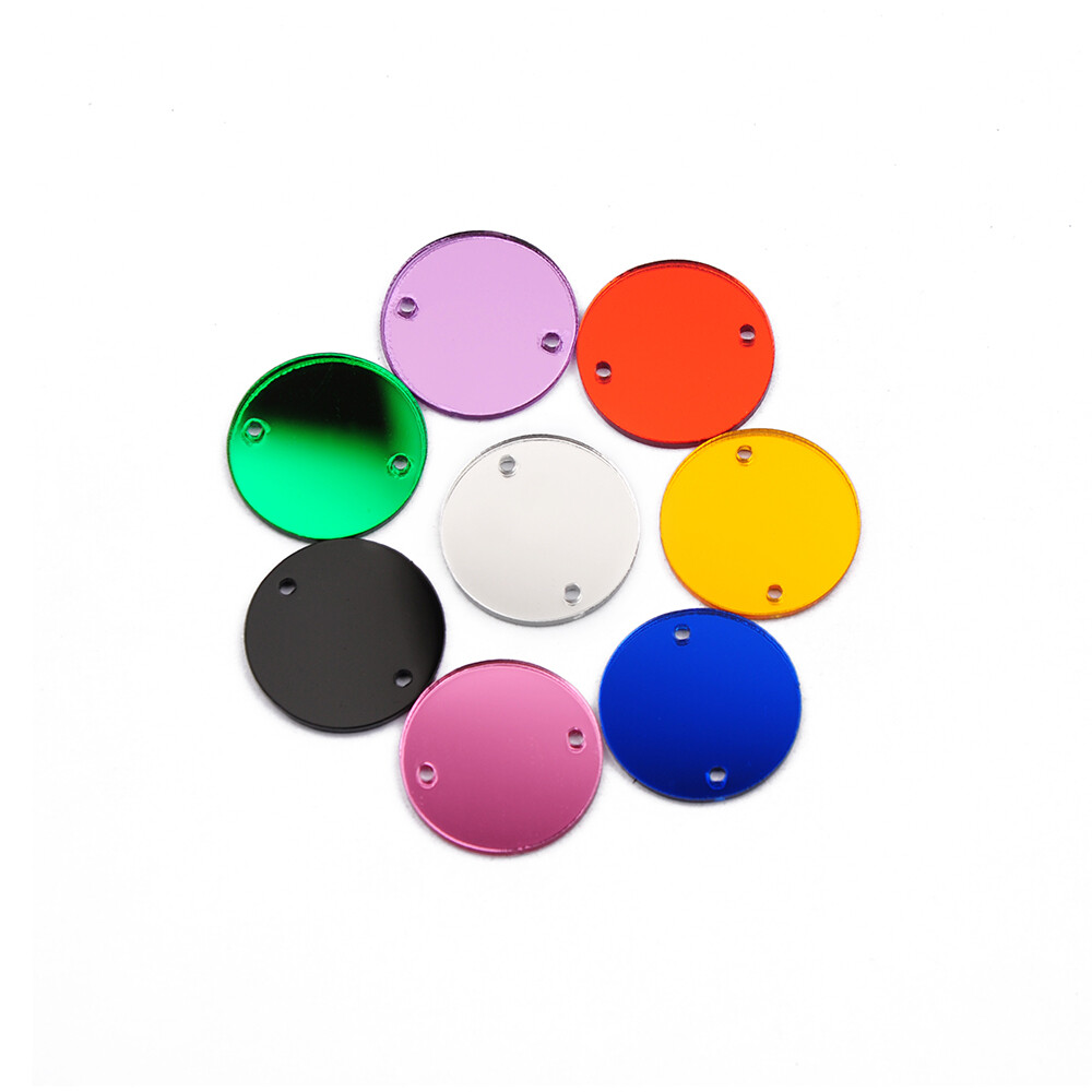 30pcs Round 8 Kinds Of Colors To Choose Gymnastics Rhinestones Sew on Acrylic