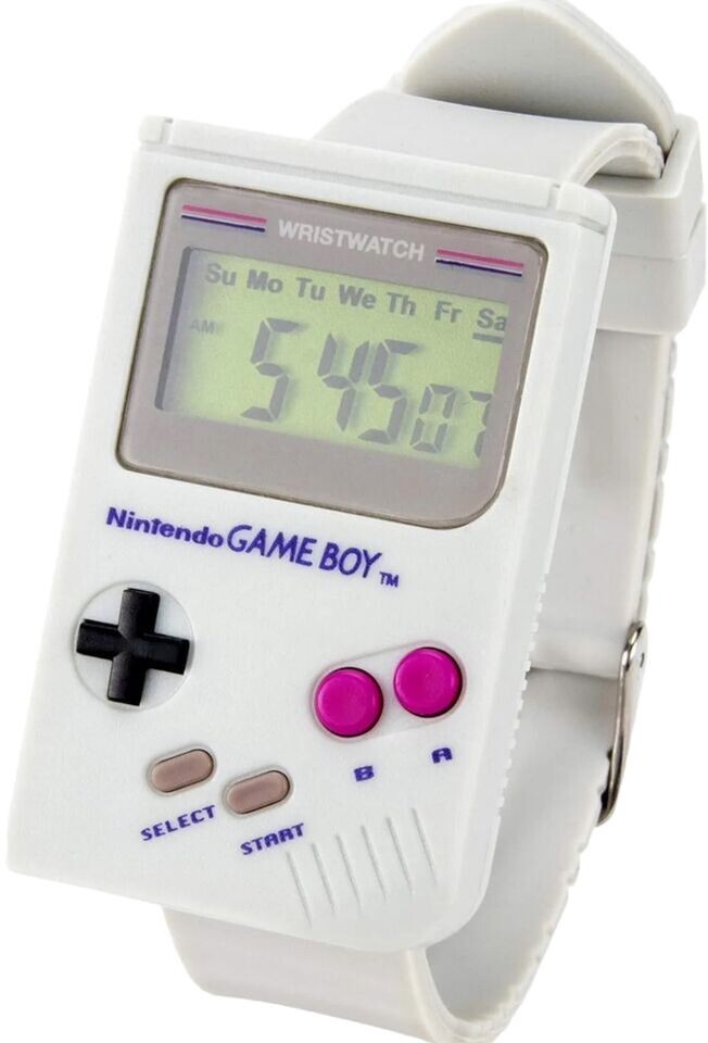 New Nintendo Game Boy Digital Wristwatch Retro Super Mario Sounds NEW NIB