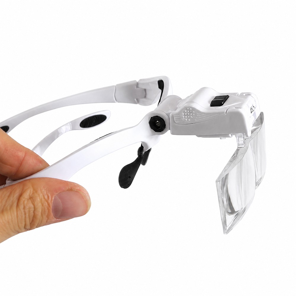 1.0X-3.5X Magnifying Glasses Lighted Headband Magnifier Glass for Crafts Jewelry