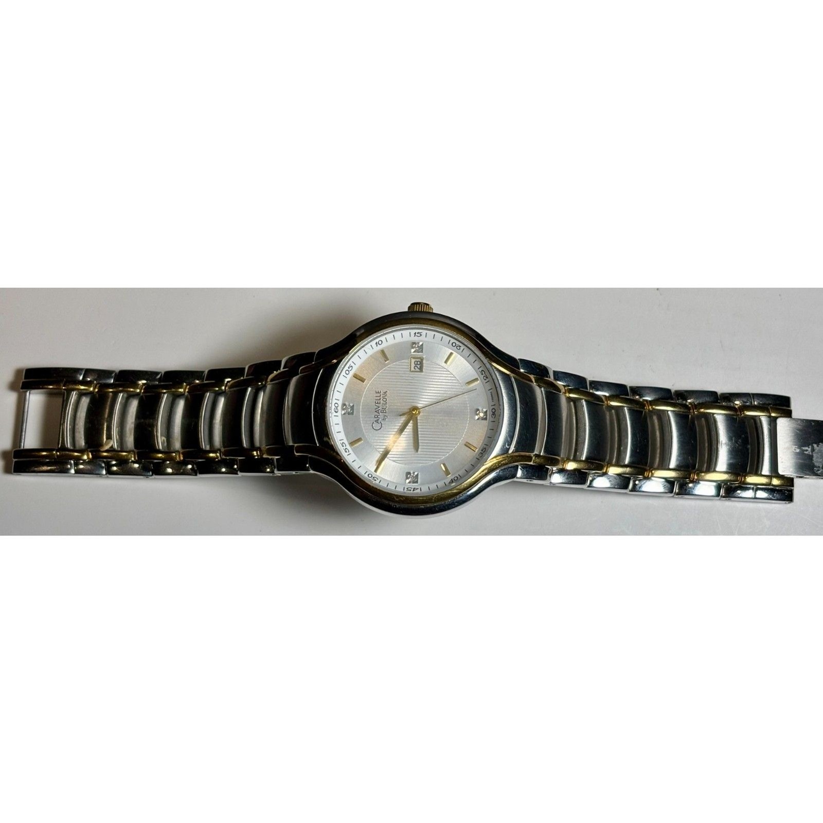 Caravelle by Bulova Two-Tone Diamond Watch – New Battery!