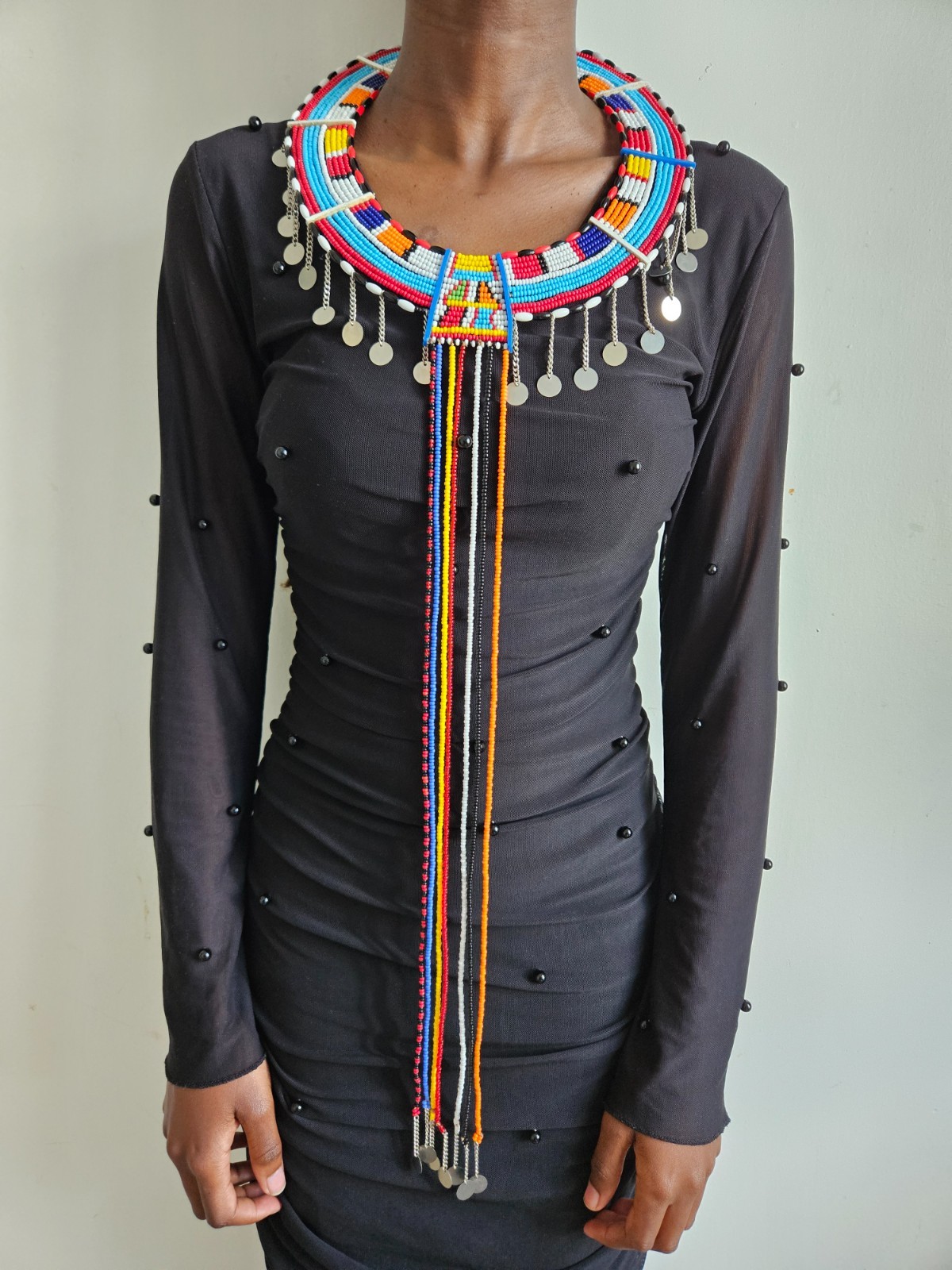 African Maasai Beaded Wedding Necklace –Handmade Tribal Collar Statement Jewelry