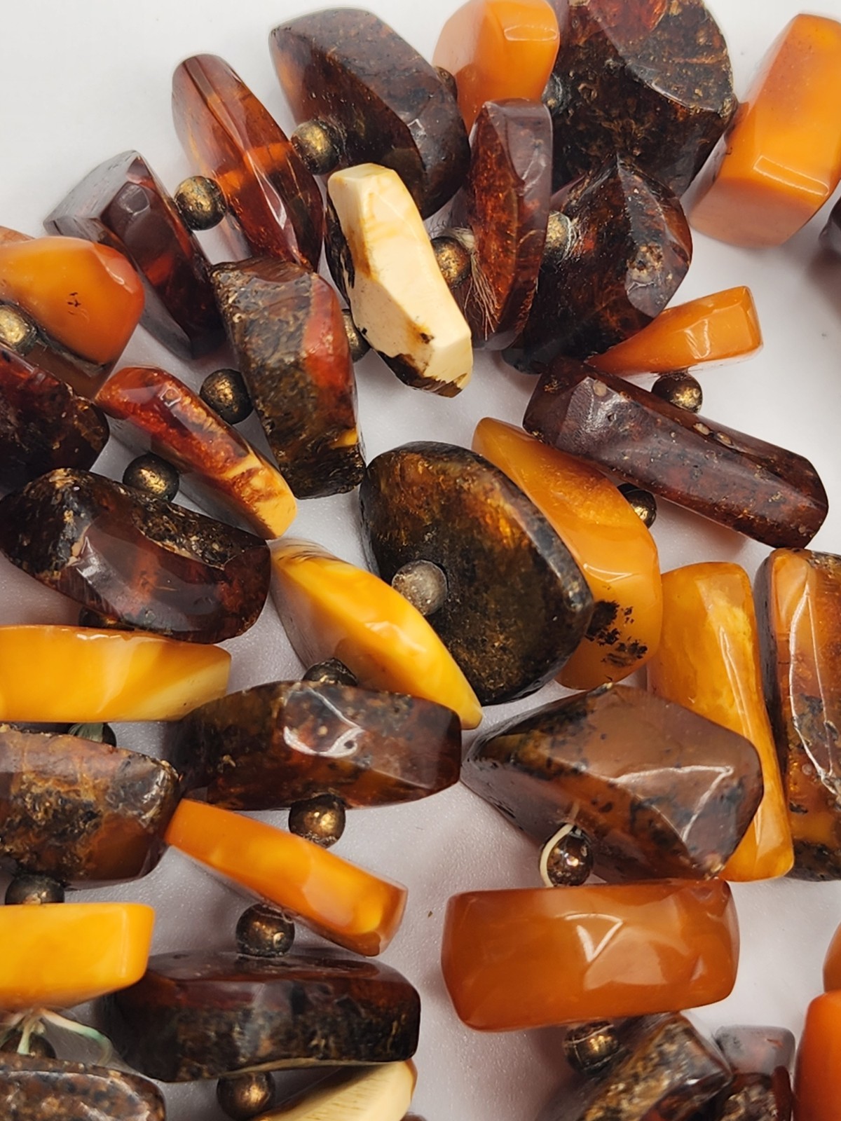 Vintage Graduated Genuine Baltic Amber W/ Butterscotch Multi Variation Necklace