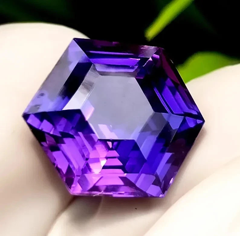 8 CT Natural Tanzanite Purple Blue Hexagon Cut Certified Loose Gemstone