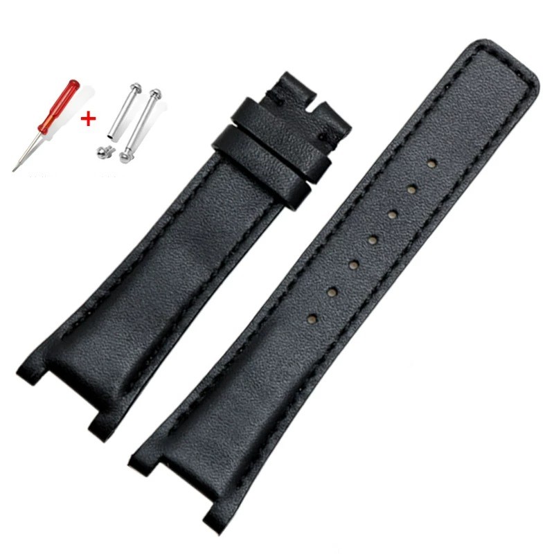 NEW Concave Screw Clasp leather watch strap fits for Gucci YA1332 YA1333 YA1335