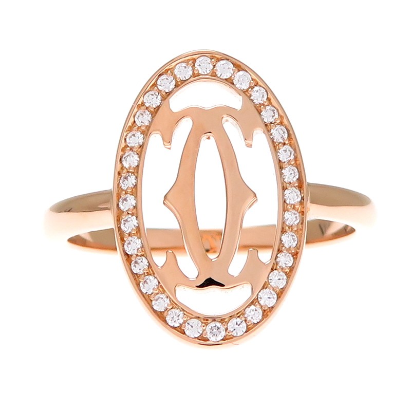 Cartier Double C Ring Pink Gold US 5.5 B4093250 Women’s