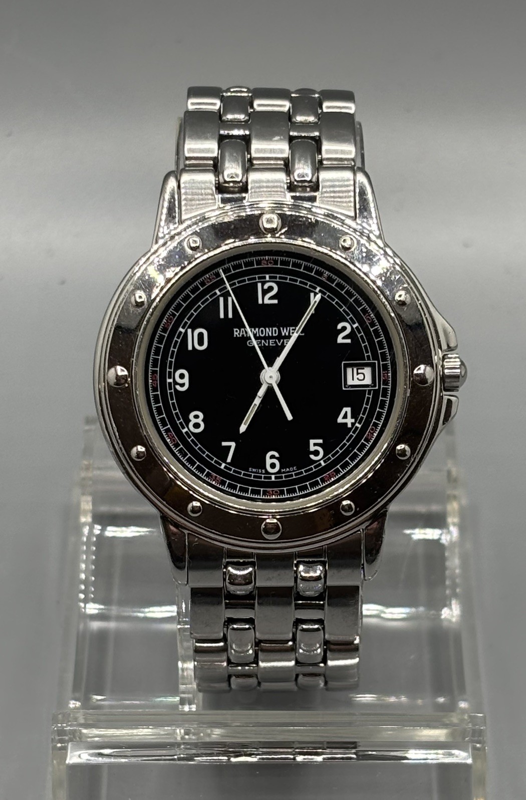 Raymond Weil Tango 5560 – Men’s Quartz Watch – Black Dial – Leather Strap Includ