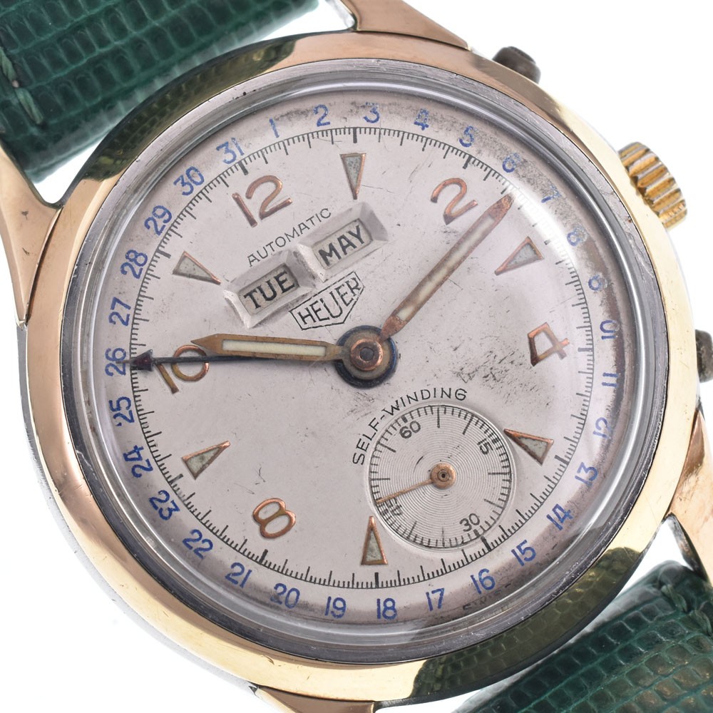 TAG HEUER W088148 vintage Bumper-type half-rotor Triple calendar Men’s O#146963