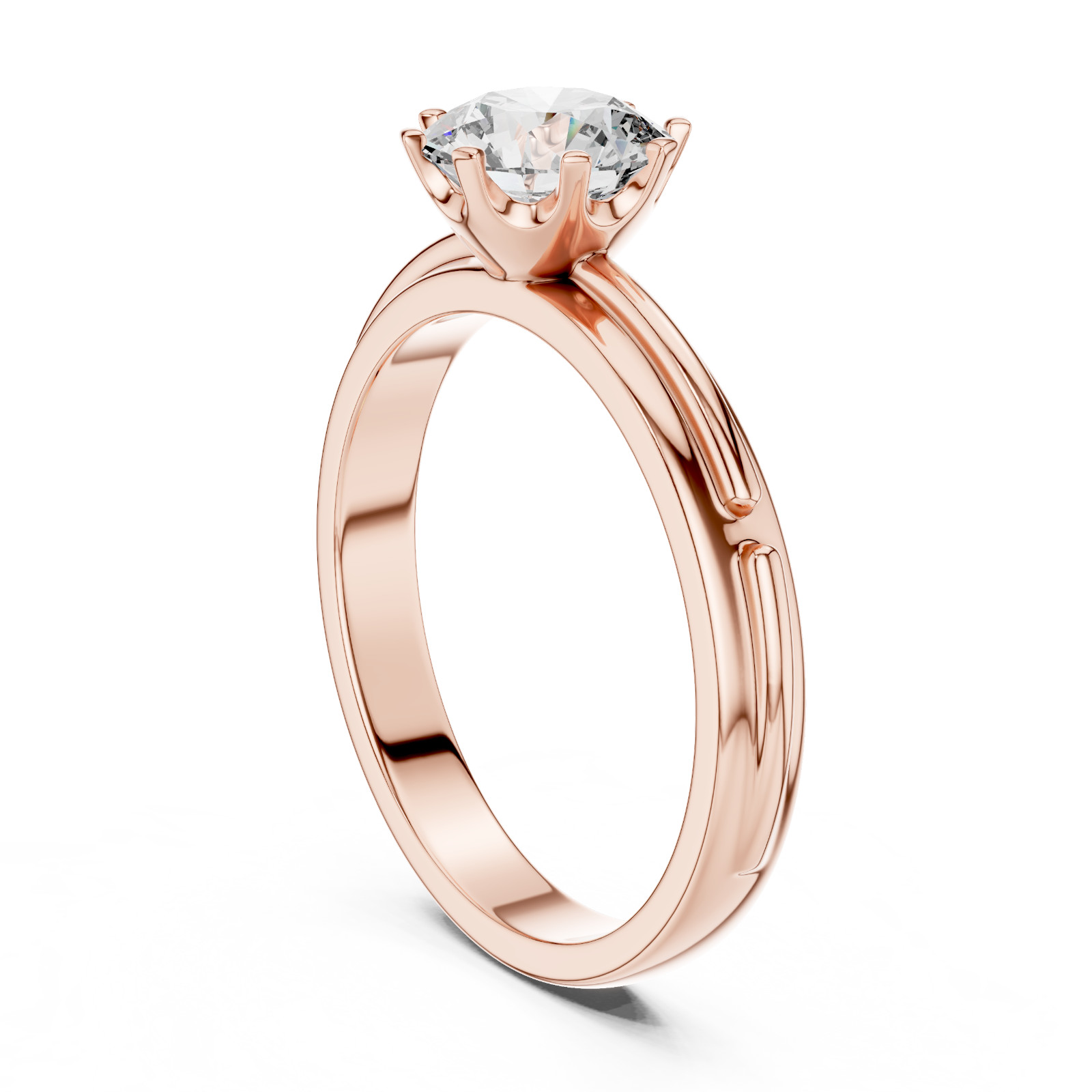 1 Ct Lab Grown Diamond IGI Certified Engagement Wedding Gold Ring 14 K F VVS