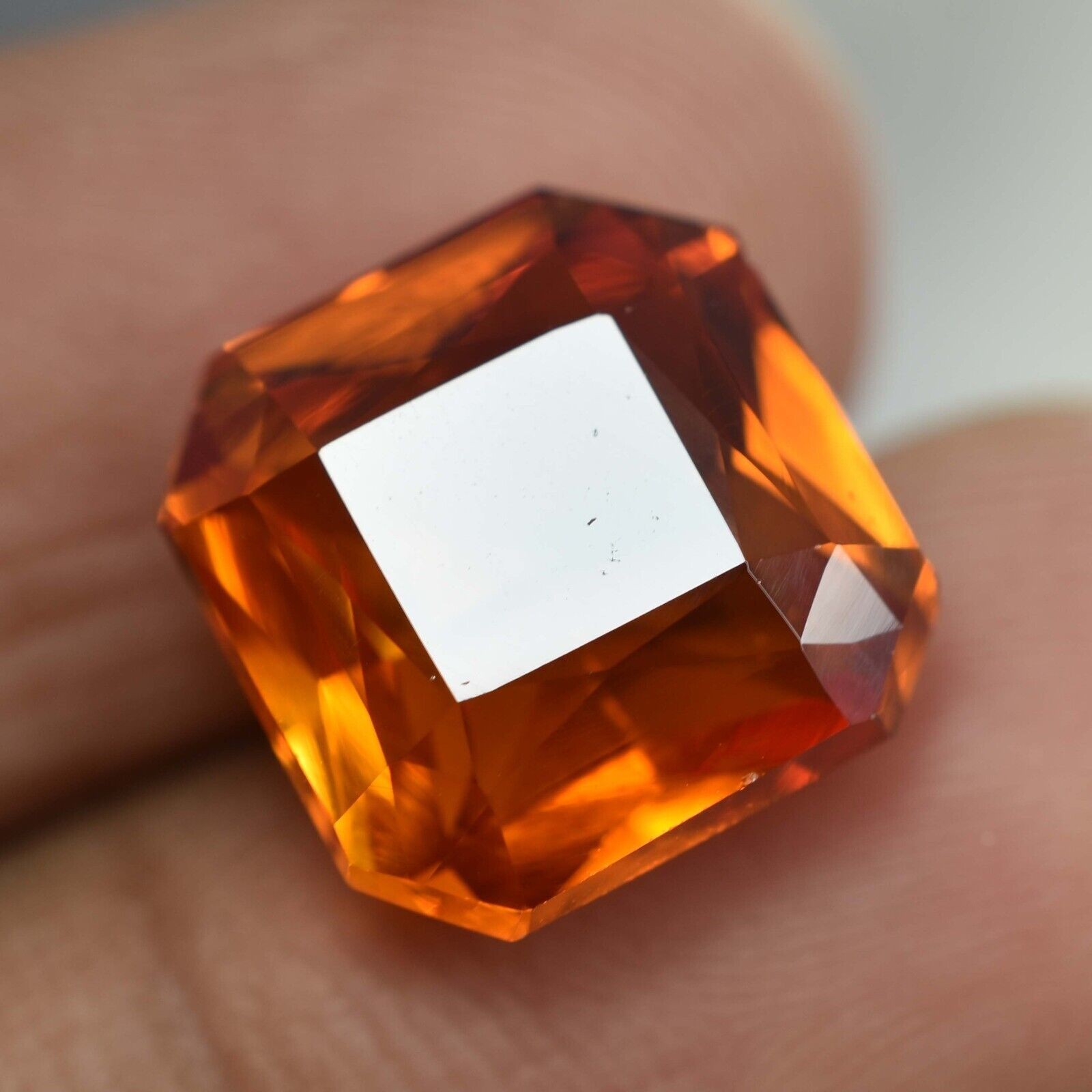 Most Demandable Orange SAPPHIRE Natural 8.54 Ct Loose Gemstones Square CERTIFIED