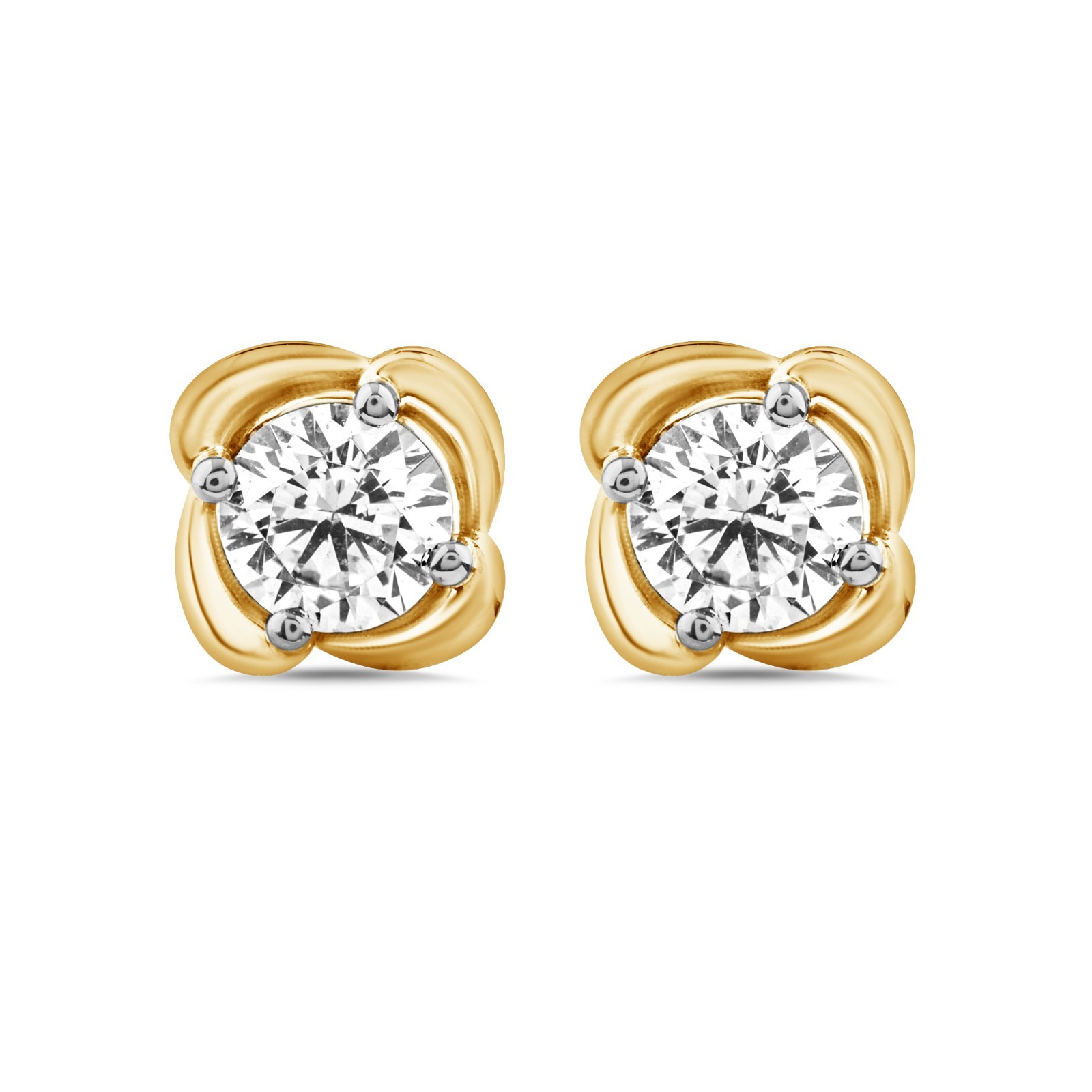 0.25Ct Round Lab Grown Diamond Solitaire Womens Stud Earring 925 Sterling Silver