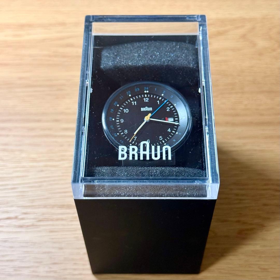BRAUN BN0142BKBKG GMT Quartz Watch 40mm Black Mens Box Complete Japan