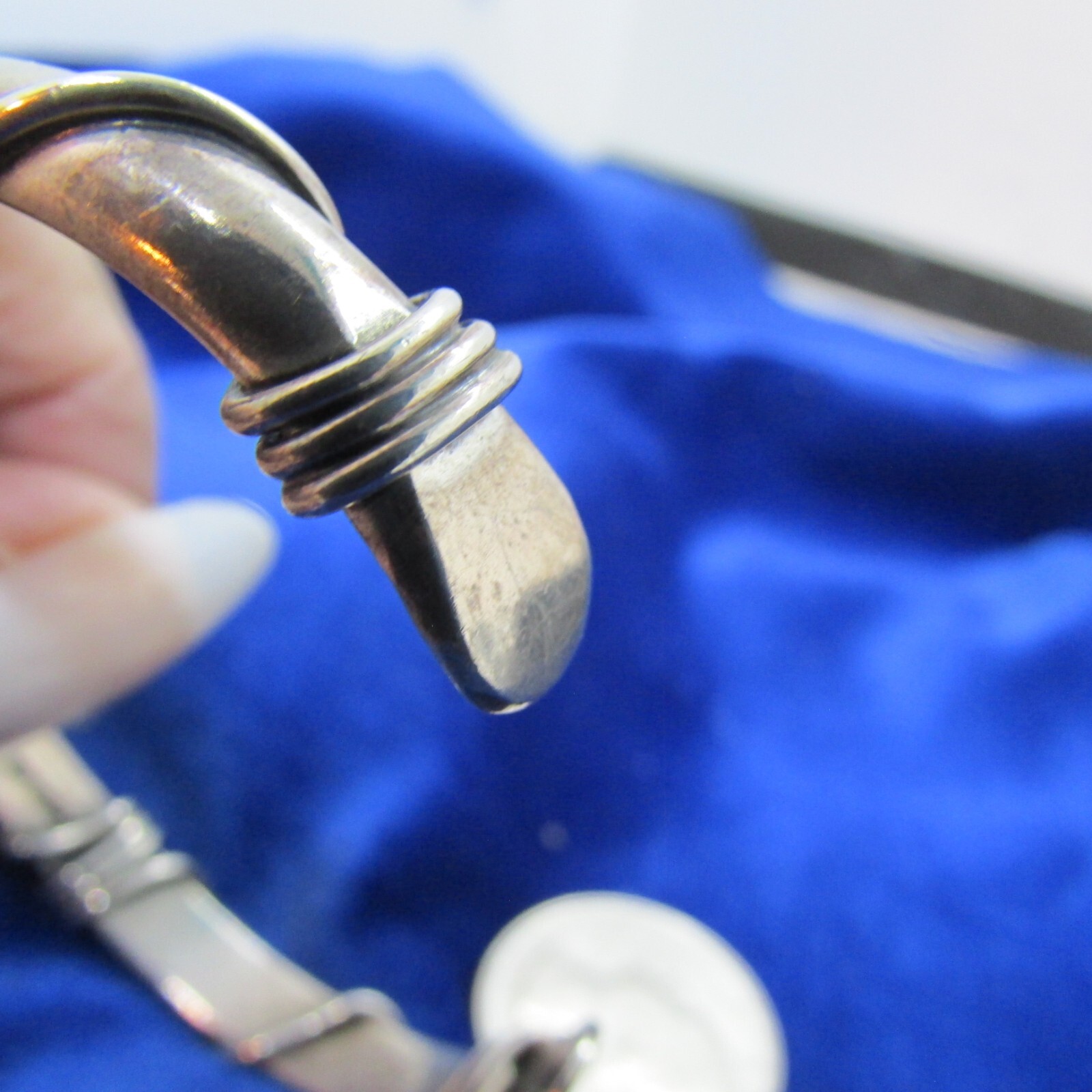 VINTAGE SW N A STERLING WIRE WRAPPED CUFF ON A STERLING CUFF