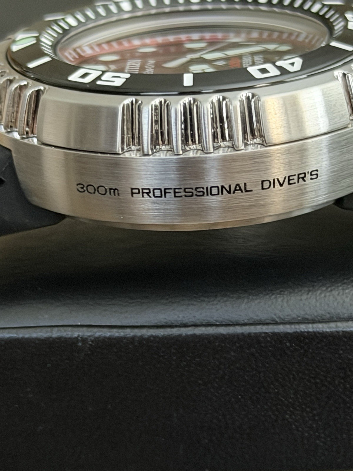 Citizen Men’s Promaster Dive E365 Eco-Drive Date Red DIal Watch 46MM Very Nice!