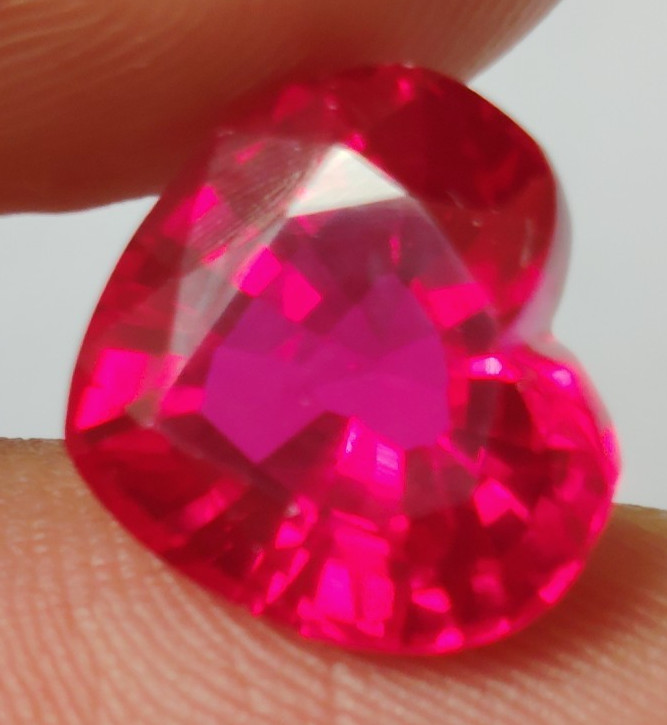 AA+++ Natural Flawless Burmese Red Ruby Heart Shape 12.60 Ct. Loose Gemstone