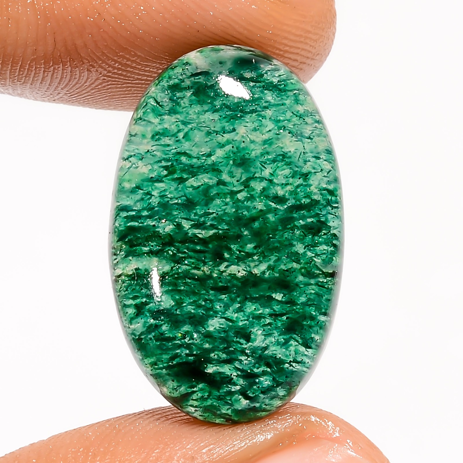 100% Natural Green Aventurine Oval Shape Cabochon Gemstone 17 Ct 23X14X5mm A8956
