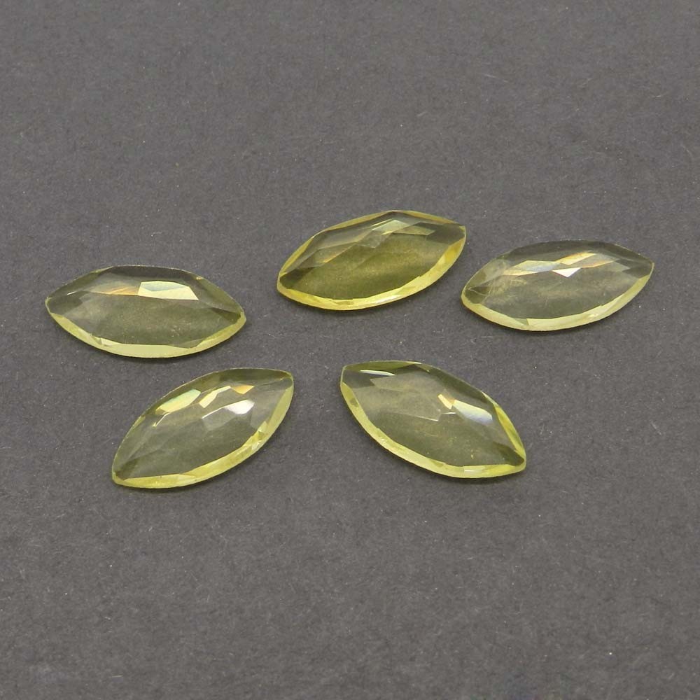 Natural Lemon Quartz Marquise Faceted Cut 6x12mm To 12x24mm Loose Gemstone