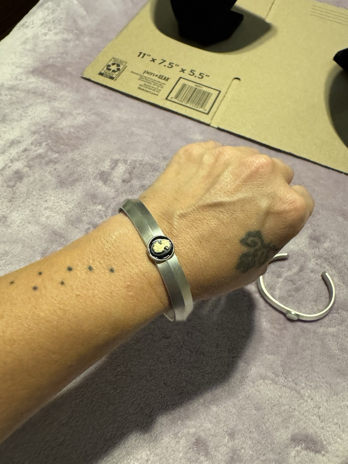 3 Different Beautiful Stainless Bracelets Silver Tone