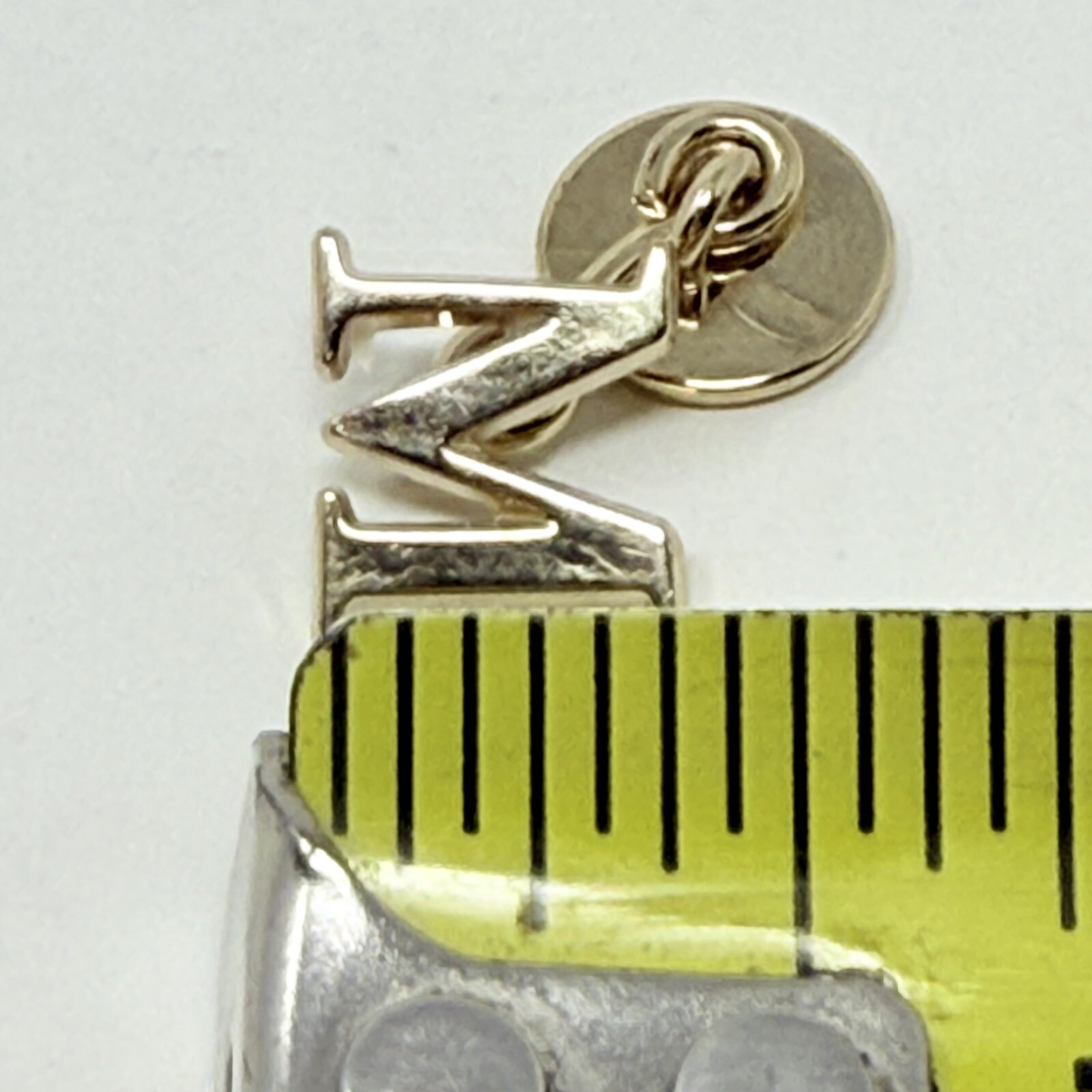 M Monogram Initial Letter Gold Colored Cuff Links 3/8 in X 3/8 in Square