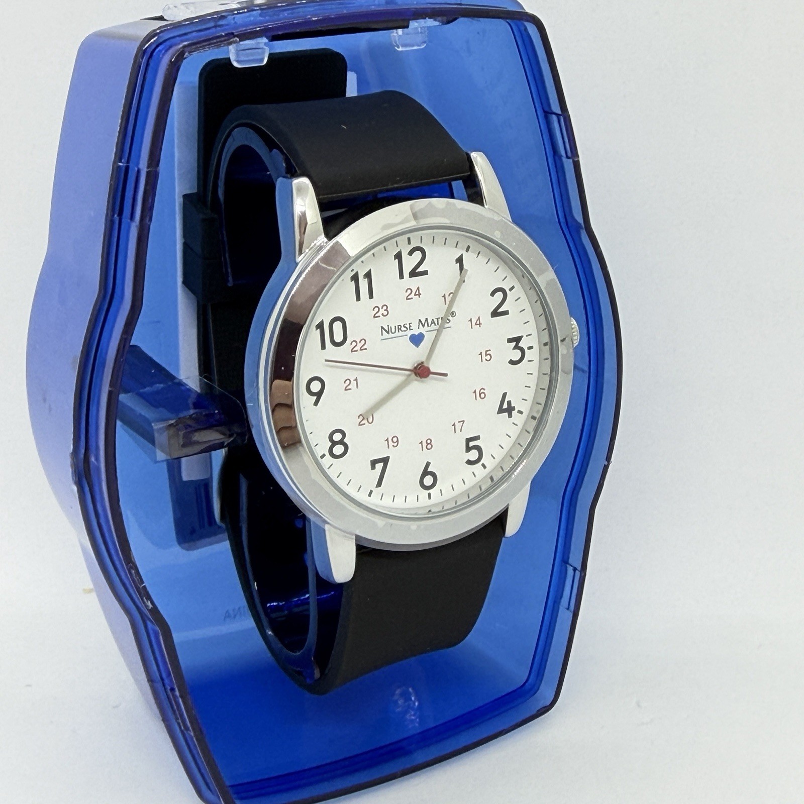 Nurse Mates Oversized Unisex nurse watch water-resistant Silicone strap – Black
