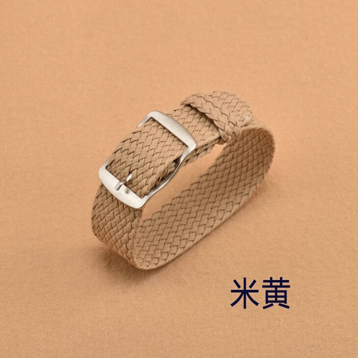 No-hole PL Nylon Watch Band 14mm 16mm 18mm 20mm 22mm Weave Fabric Strap Bracelet