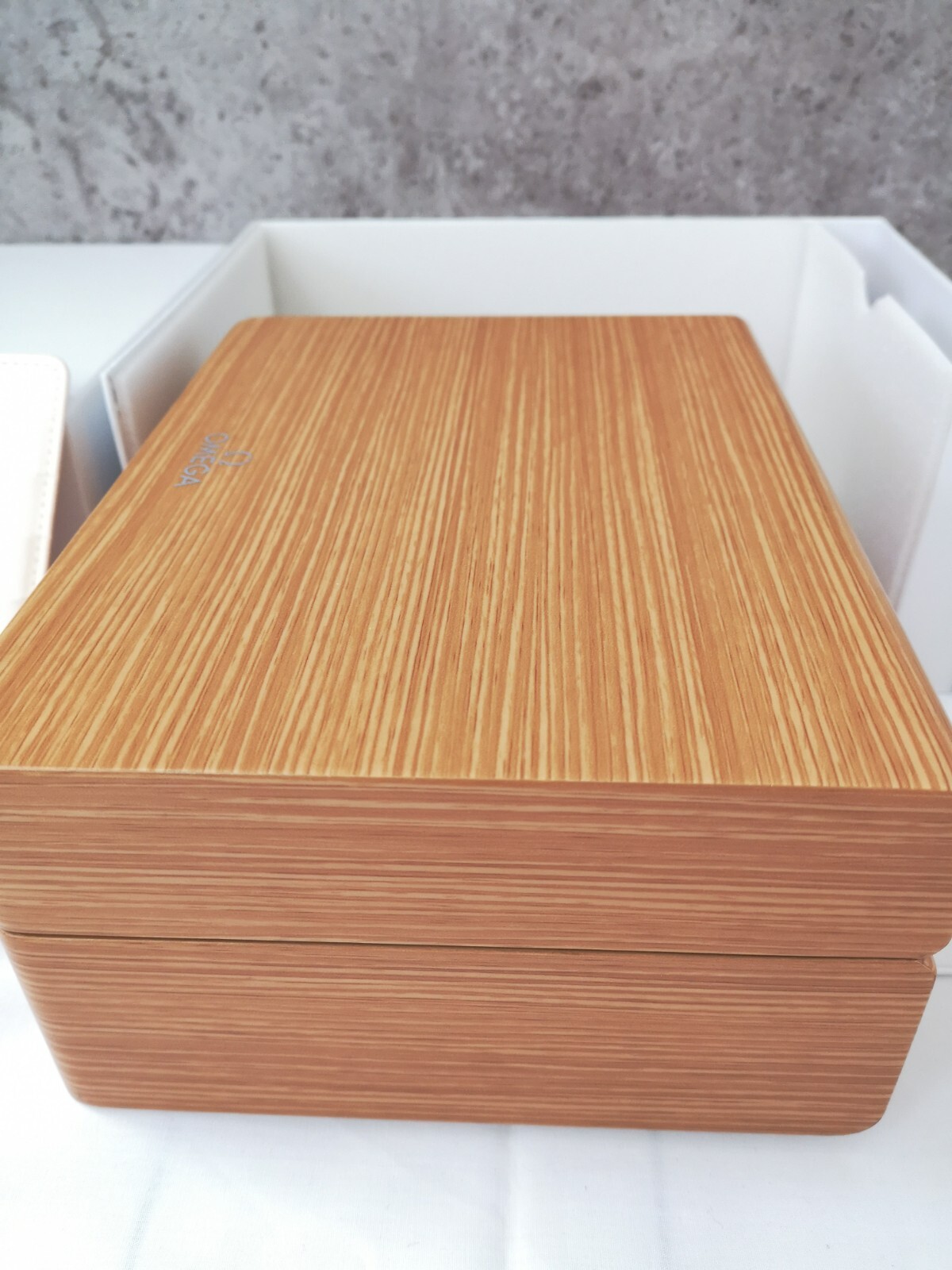 Omega Authentic Wooden Watch Box With Travel Red Cube Box Latest Model New