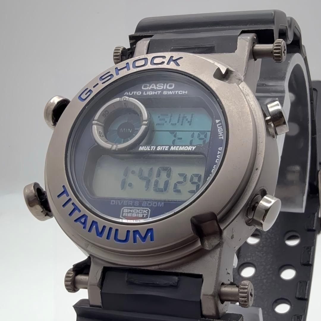 Working condition CASIO G-SHOCK DW-9900 FROGMAN Titanium Quartz Used item no Box