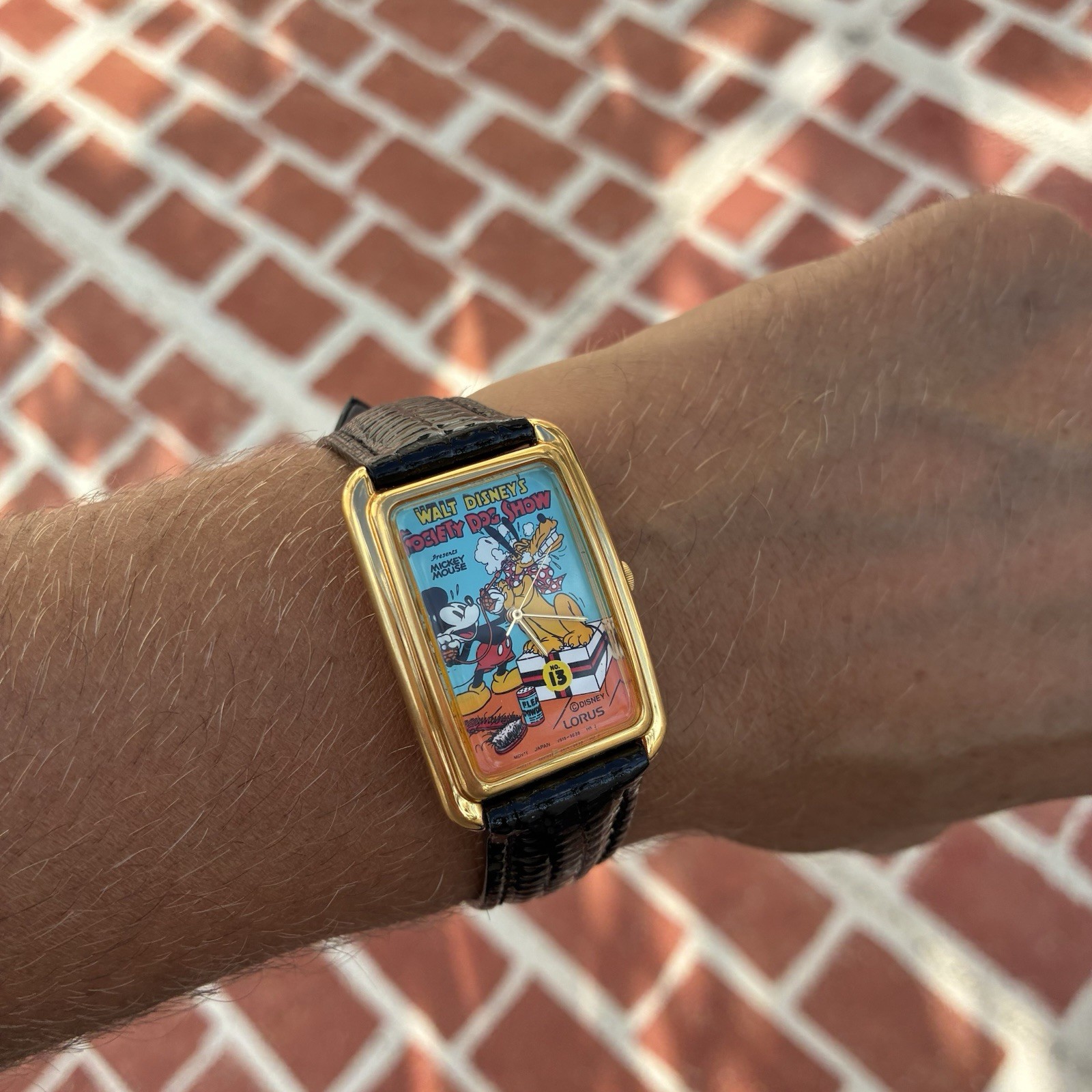 RARE Seiko Lorus Disney Mickey Mouse Men’s Tank Watch Read Description