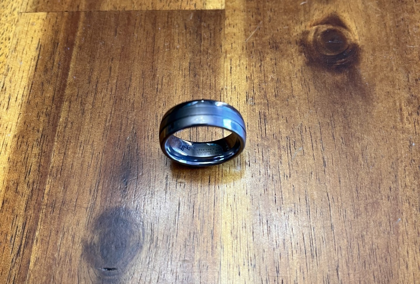 Triton Men’s Tungsten 8mm Brushed Comfort Fit Wedding Band, Size 9.5