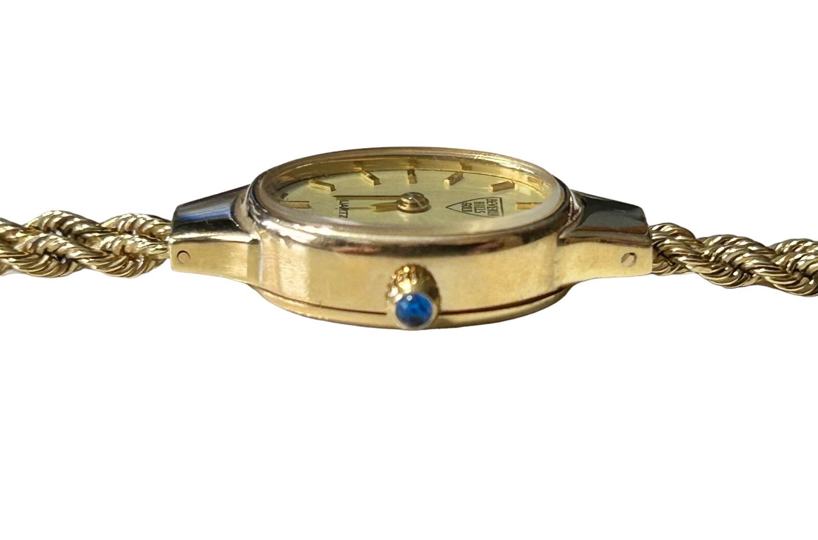 14K Gold Yellow Gold BEVERLY HILLS Women’s Rope Bracelet Watch 12.45g 6.5”