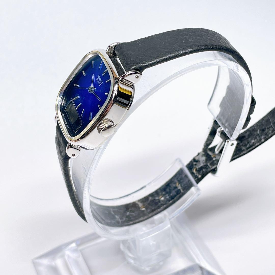 SEIKO Women’s Quartz Analog-Digital Watch, Blue, New Battery Included (Model