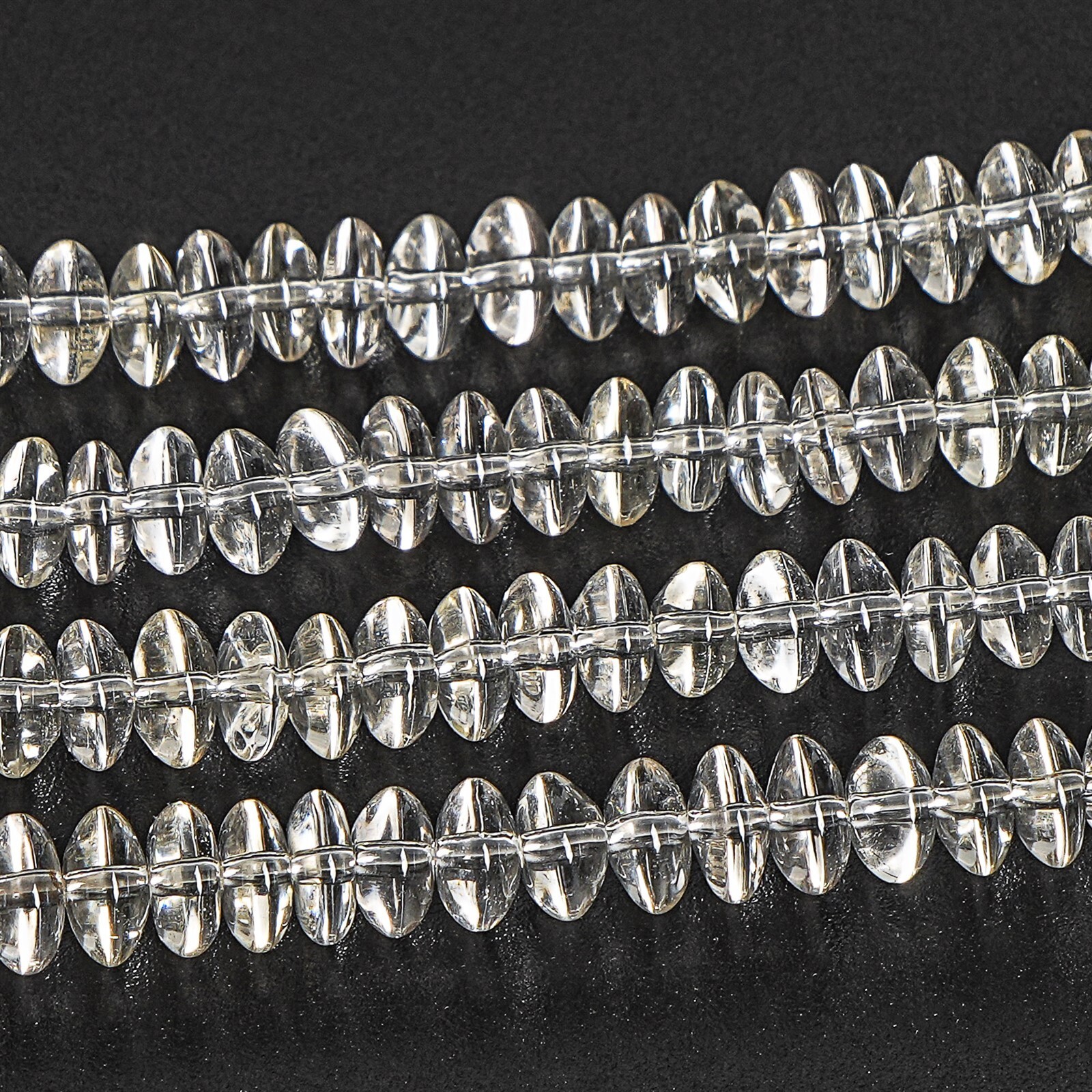 6X3MM Natural Lemon Yellow Clear Crystal Quartz Bead A+ Rondelle Loose Beads 15″