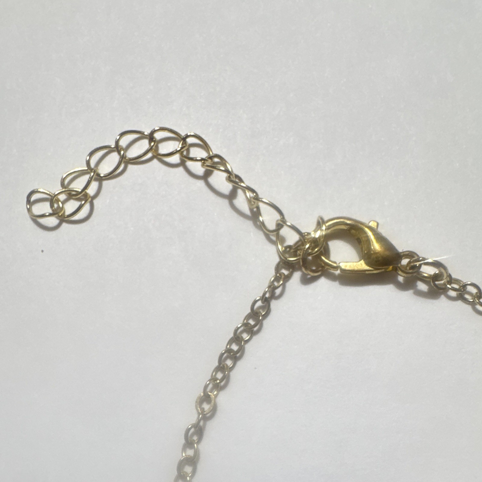 Gold Tone Cable Chain Necklace Metal Lobster Clasp Adjustable Extender No Stone