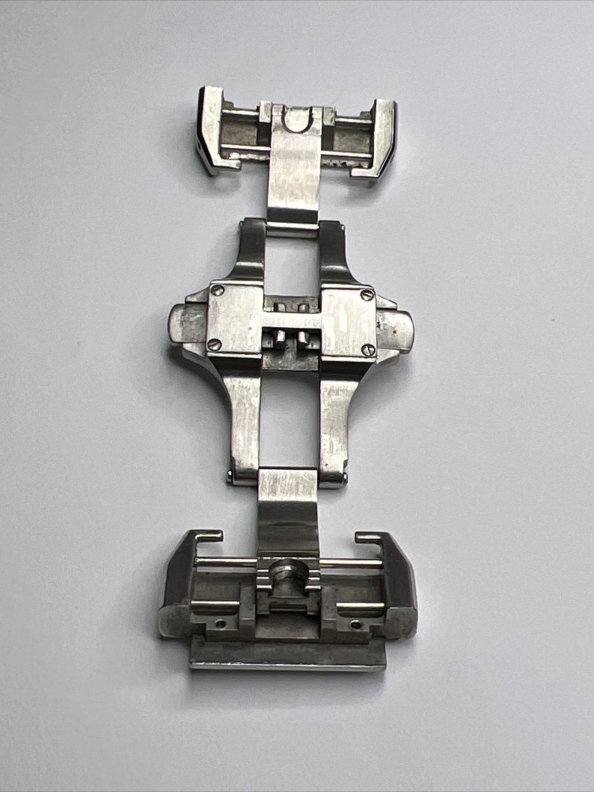 Cartier 21mm Steel Deployment Deployant Clasp For No Holes / Fold Over Strap